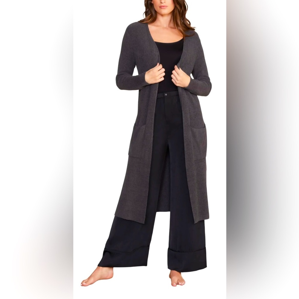 Barefoot Dreams CozyChic Lite Grey Long Cardigan
